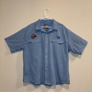 MOJO Blue Short Sleeve Men's Shirt, 2XL